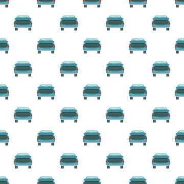Blue cars seamless repeating pattern for transportation design Stock Illustration