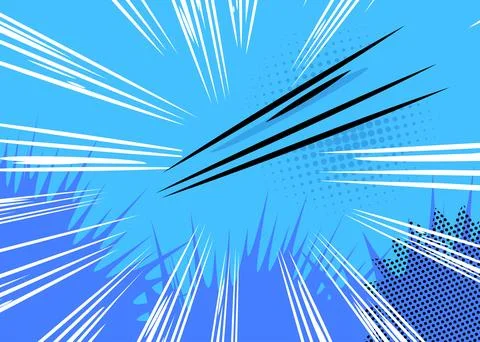 Blue Cartoon Abstract Background, comic book backdrop. Retro vector comics .. Stockillustratie