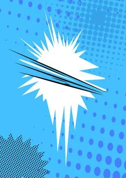 Blue Cartoon Abstract Background, comic book backdrop. Retro vector comics .. イラスト素材