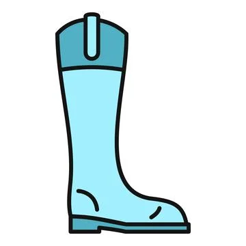 Blue cartoon boot icon symbolizing fashion and apparel Stock Illustration