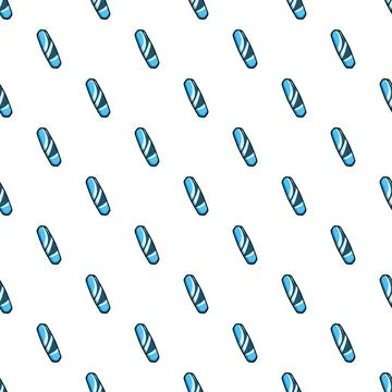 Blue cartoon cigarette pattern on white background Stock Illustration