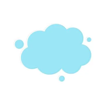 Blue Cartoon Cloud Icon Vector Illustration Stock Illustration