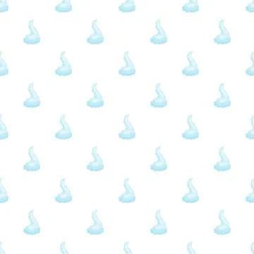 Blue cartoon cloud pattern repeating seamless background イラスト素材