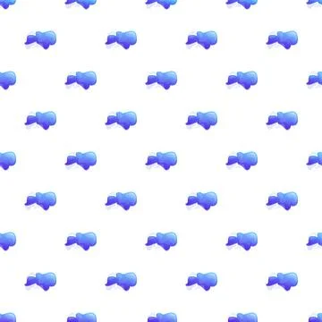 Blue cartoon cloud seamless repeating abstract pattern Stock Illustration