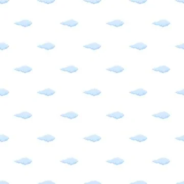 Blue cartoon clouds repeating seamless pattern background Stock Illustration