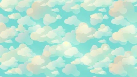 Blue cartoon cloudy sky animated background Stock Footage 224025385