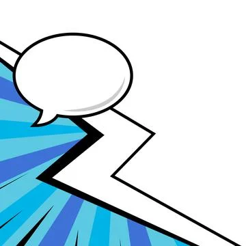 Blue cartoon comic pop art border frame design background Stock Illustration