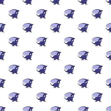 Blue cartoon dragon seamless pattern repeating background Illustrazione stock