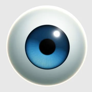 Blue cartoon eye Stock-Illustration