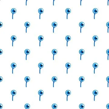 Blue cartoon eyeballs seamlessly repeating background pattern イラスト素材