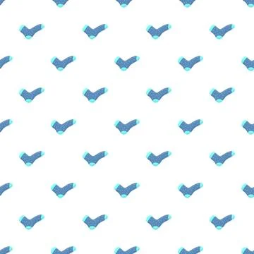 Blue cartoon socks seamless pattern on white background イラスト素材