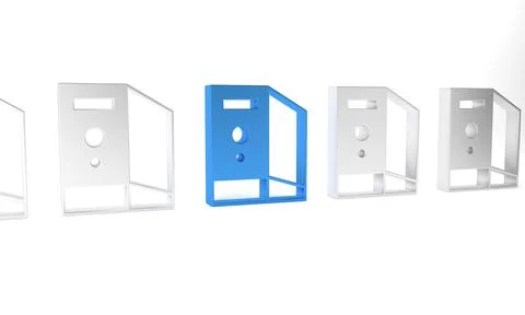 Blue Case of computer icon isolated on white background. Computer server. W.. Illustrazione stock
