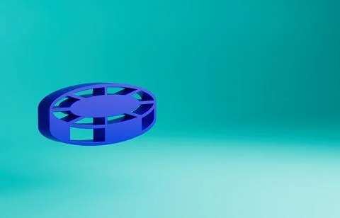 Blue Casino chips icon isolated on blue background. Casino gambling. Minimalism Stock Illustration