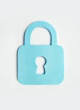 Blue castle on a light background. Concept of cyber security. Stock Photos