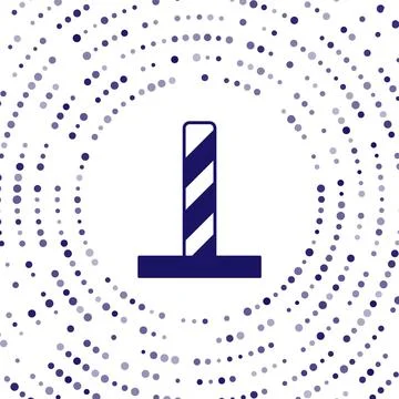 Blue Cat scratching post with toy icon isolated on white background. Abstract Stock Illustration