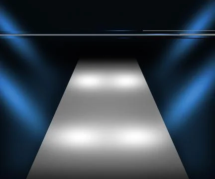 Blue catwalk background Illustration