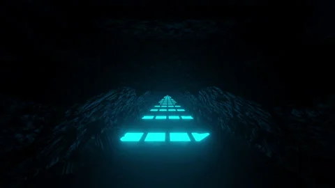 Blue Cave With Lights Road Video stock 201210179