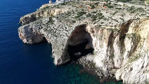 Blue Cave, Malta, October 24, 2025, a spectacle of nature Stock Footage 328193883