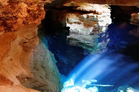 Blue cave  Stock Photos