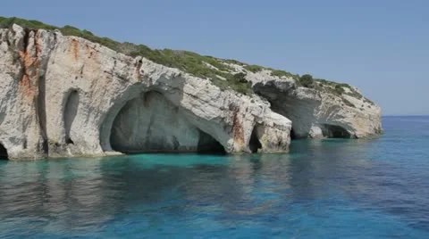 Blue Caves Stock Footage 11627797