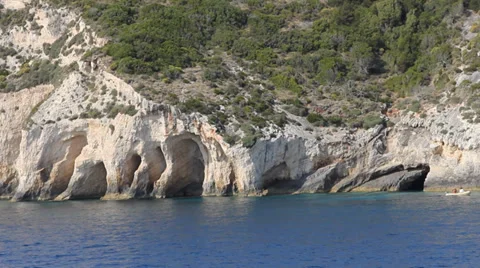 Blue Caves Stock Footage 36184951