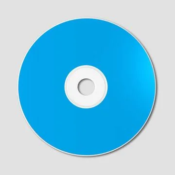  Blue CD - DVD mockup template isolated on Grey Blue CD - DVD label mockup... Stock Photos