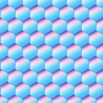 Blue cell seamless pattern Illustrazione stock