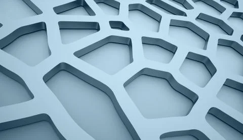 Blue cells abstract background rendered Stock Illustration