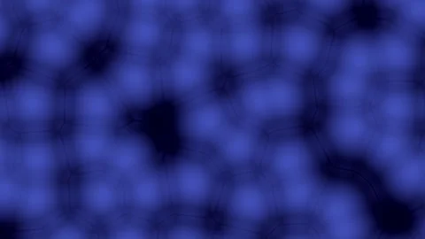 Blue Cells with Depth of Field Seamlessly Moving in Dark Background Macro Vie Video stock 341541923