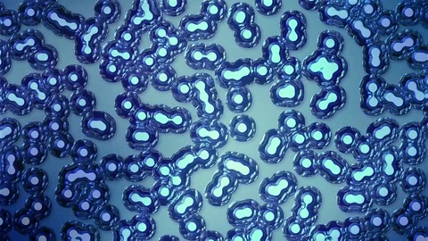 Blue Cellular Blobs Stock Footage 70139972
