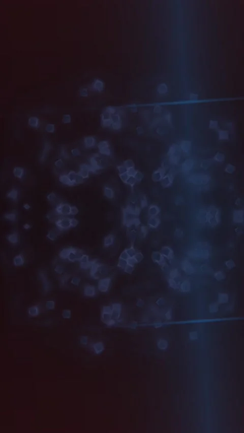 Blue Cellular Cluster Shapes on Dark Background Vertical Loop Stock Footage 345650664