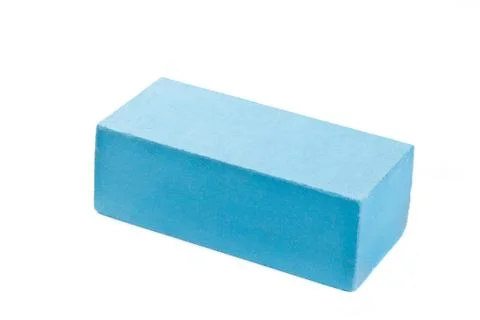 Blue ceramic brick at the white background, isolated Stock Photos