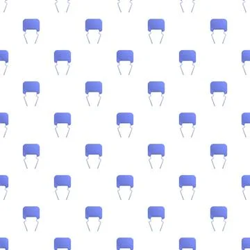 Blue ceramic capacitors forming seamless technology pattern background 스톡 일러스트