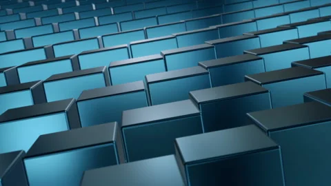 Blue Ceramic Cubes Stock Footage 201840173