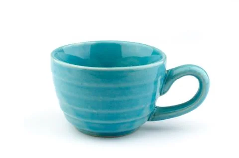 Blue ceramic cup Stock Photos