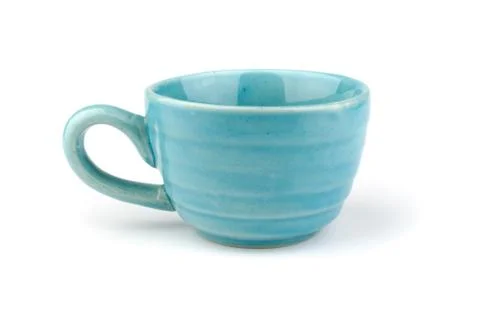 Blue ceramic cup Stock Photos