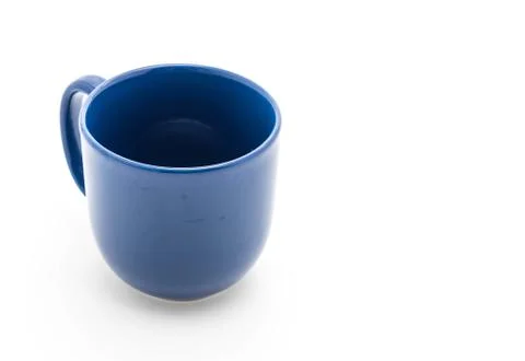 Blue ceramic mug Stock Photos