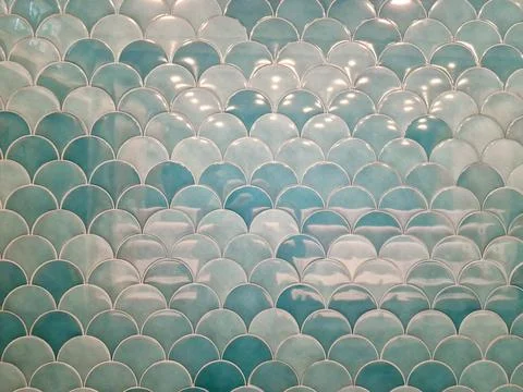 Blue ceramic tile background to decorate the kitchen or bathroom Stock Photos