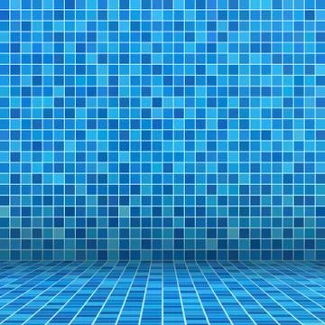 Blue ceramic tile Stock Illustration