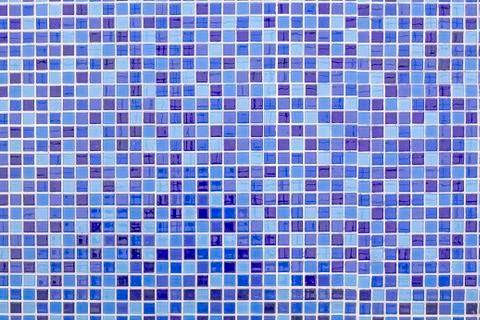 Blue ceramic tile mosaic Stock Photos