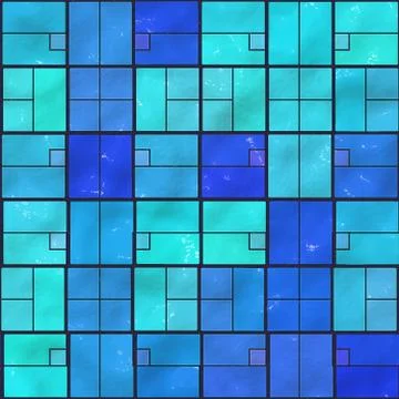 Blue ceramic tile mosaic (typical in swimming pools) - seamless texture perfect  Stock Illustration