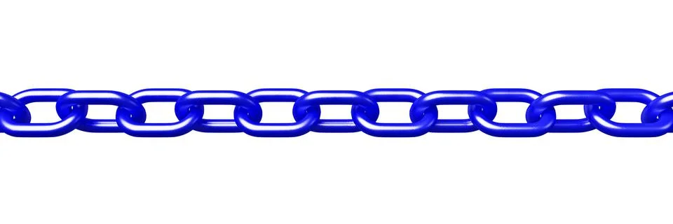 Blue chain 3d model Stock Illustration