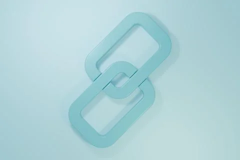 Blue Chain link icon isolated on blue background. Link single. Minimalism c.. Stock Illustration