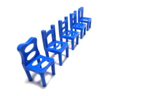 Blue chairs on a white background Stock Illustration