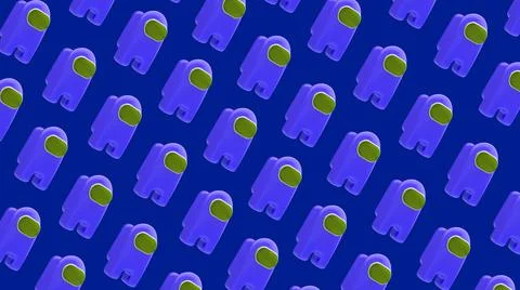 The blue characters on a blue background. Robot for poster. 3d render illustr Illustrazione stock