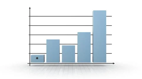 Blue Chart Animation Video stock 47889960