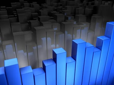 Blue chart Stock Illustration