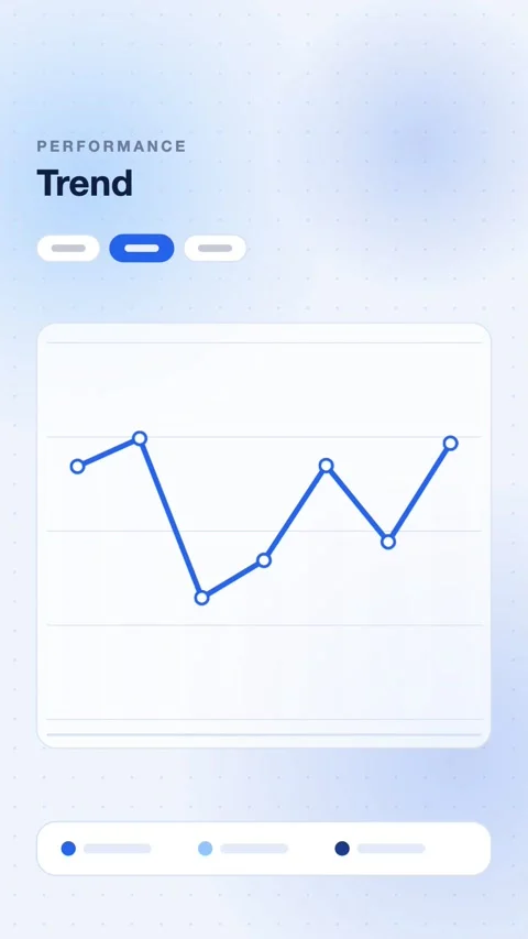 Blue Chart Morphing Bars To Line To Area Vertical Animated Background For Stock Footage 343854543