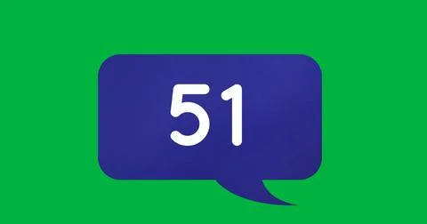 Blue chat box with numbers 4k Stock Illustration