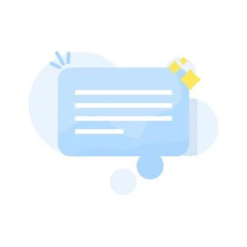 Blue chat bubble icons in a modern flat style Stock Illustration